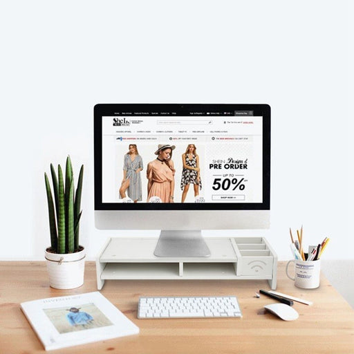 Wood Shelf Plinth Multi-function Desktop Monitor Stand Computer Screen Riser Laptop Strong Laptop Stand Holder For Notebook TV