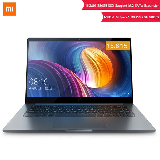 Original Xiaomi Notebook Pro 15.6'' Intel Core i5/i7 Laptop MX150 2GB GDDR5 Fingerprint Recognition 8GB/16GB DDR4 Computer