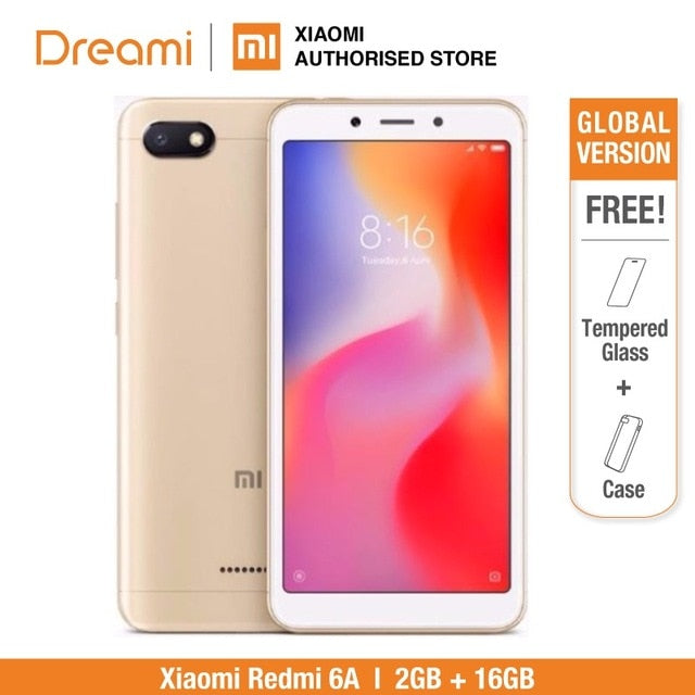 Global Version Xiaomi Redmi 6A 16GB ROM 2GB RAM (Brand New and Sealed) Redmi6a 16GB