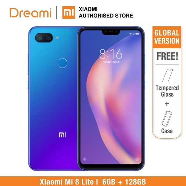 Global Version Xiaomi Mi 8 Lite 128GB Rom 6GB Ram (Brand New and Sealed) mi8 lite 128gb