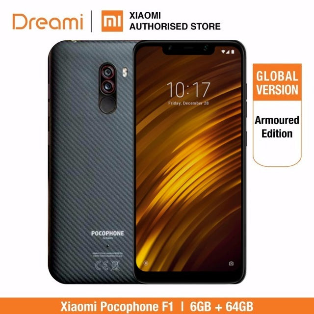 Global Version Xiaomi Pocophone F1 128GB ROM 6GB RAM (ARMOURED DESIGN) LIMITED Edition