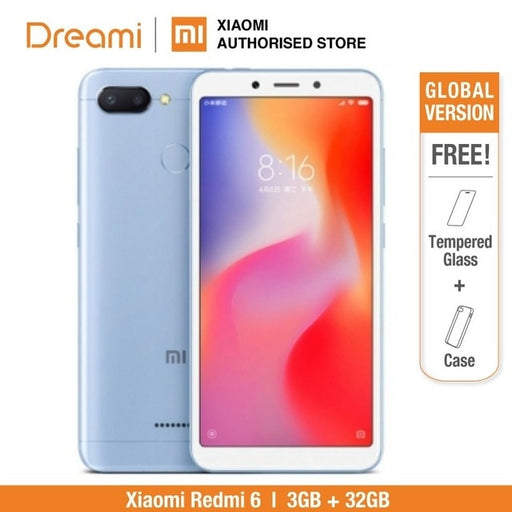 Global Version Xiaomi Redmi 6 32GB ROM 3GB RAM (Brand New and Sealed) redmi6