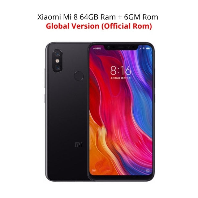 Global Version Xiaomi Mi 8 64GB ROM 6GB RAM (Brand New and Sealed) mi8 64gb