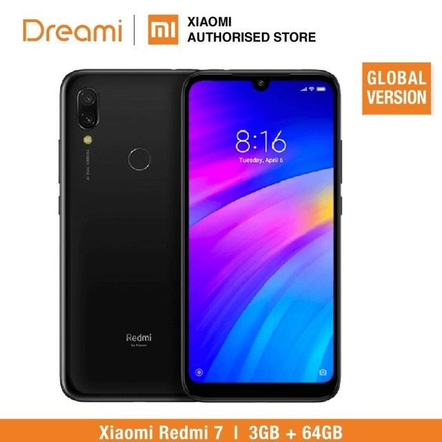 Global Version Xiaomi Redmi 7 64GB ROM 3GB RAM (Brand New and Sealed Box) READY Stock