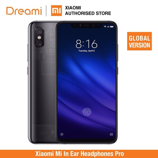 Global Version Xiaomi Mi 8 Pro 128GB ROM 8GB RAM Transparent Titanium (Official Rom)
