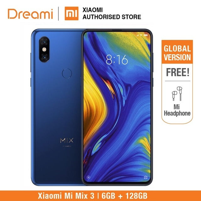 Global Version Xiaomi Mi Mix 3 128GB ROM 6GB RAM (Brand New & Sealed Box)